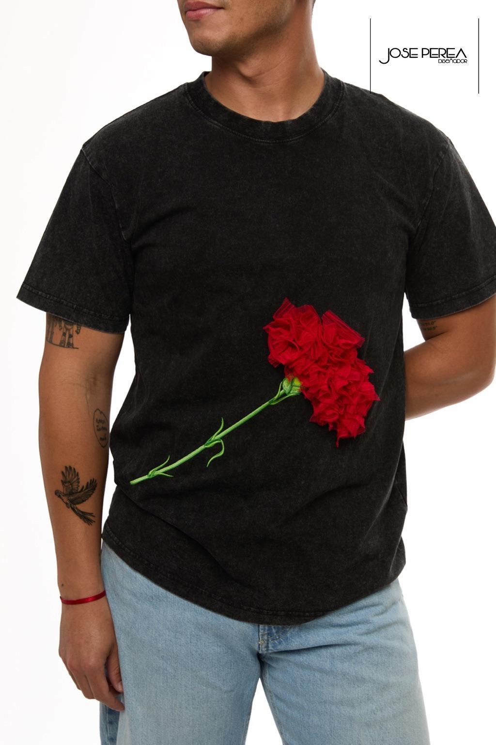 Camiseta Oversize "Flor Roja" x José Perea - Imagen 3