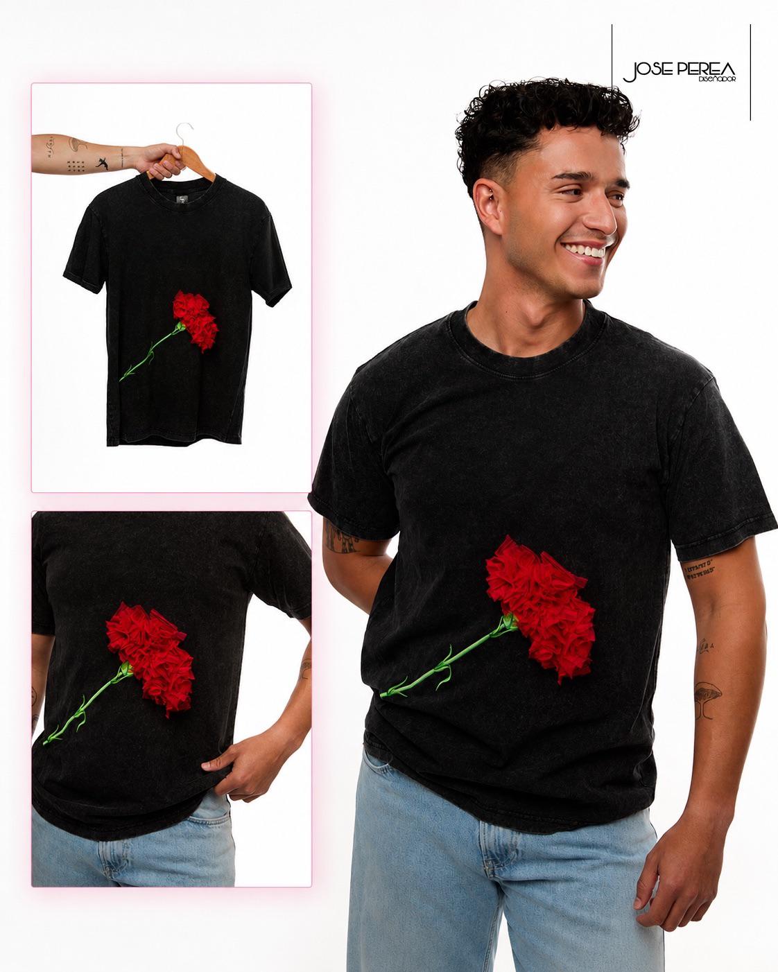 Camiseta Oversize "Flor Roja" x José Perea